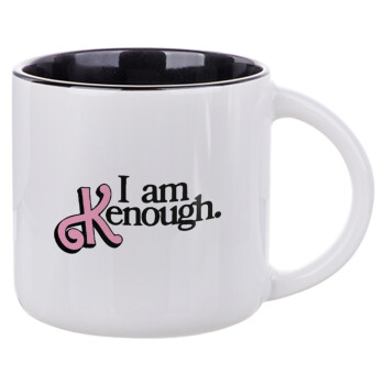 Barbie, i am Kenough, Κούπα κεραμική 400ml Λευκή/Μαύρη