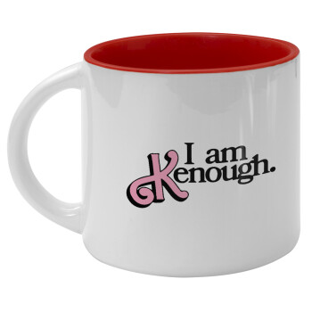 Barbie, i am Kenough, Κούπα κεραμική 400ml Λευκή/Κόκκινη