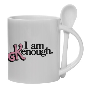 Barbie, i am Kenough, Ceramic coffee mug with Spoon, 330ml (1pcs)