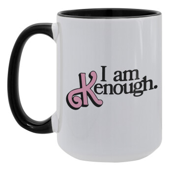 Barbie, i am Kenough, Κούπα Mega 15oz, κεραμική Μαύρη, 450ml