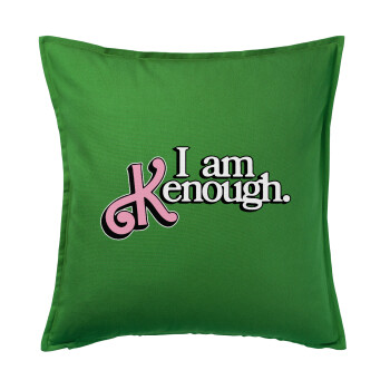 Barbie, i am Kenough, Μαξιλάρι καναπέ Πράσινο 100% βαμβάκι, περιέχεται το γέμισμα (50x50cm)
