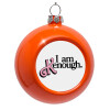 Orange Christmas tree ornament bauble 8cm