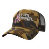 Adult Structured Trucker Hat, with Mesh, (Camouflage) Army (100% COTTON, ADULT, UNISEX, ONE SIZE)