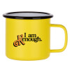 Metallic enamel MATT Yellow cup 360ml