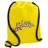 Backpack pouch GYMBAG Yellow, with pocket (40x48cm) & thick cords