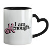 Mug heart black handle, ceramic, 330ml