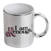 Mug ceramic, silver mirror, 330ml