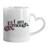 Mug heart handle, ceramic, 330ml