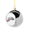Silver 8cm Christmas tree ball ornament