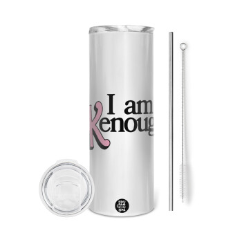 Barbie, i am Kenough, Eco friendly stainless steel tumbler 600ml, with metal straw & cleaning brush