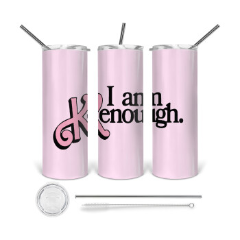 Barbie, i am Kenough, 360 Eco friendly stainless steel tumbler 600ml, with metal straw & cleaning brush