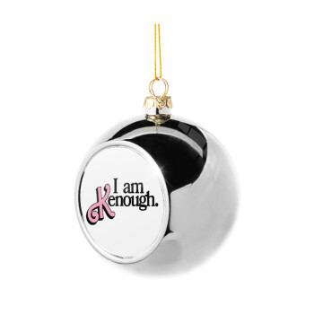 Barbie, i am Kenough, Silver 8cm Christmas tree ball ornament