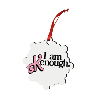 Barbie, i am Kenough, Στολίδι Χριστουγεννιάτικο στολίδι snowflake ξύλινο 7.5cm