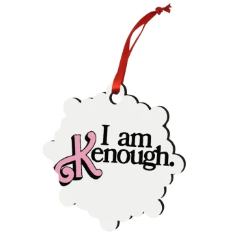 Barbie, i am Kenough, Στολίδι Χριστουγεννιάτικο στολίδι snowflake ξύλινο 7.5cm