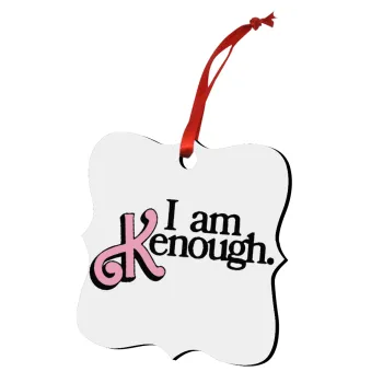 Barbie, i am Kenough, Στολίδι Χριστουγεννιάτικο στολίδι polygon ξύλινο 7.5cm