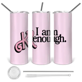 Barbie, i am Kenough, Tumbler stainless steel 600ml, with metal straw & cleaning brush