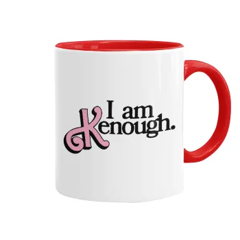Barbie, i am Kenough, Κούπα χρωματιστή κόκκινη, κεραμική, 330ml