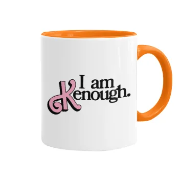 Barbie, i am Kenough, Mug colored orange, ceramic, 330ml