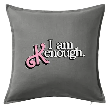 Barbie, i am Kenough, Μαξιλάρι καναπέ Γκρι 100% βαμβάκι, περιέχεται το γέμισμα (50x50cm)