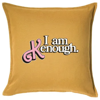 Barbie, i am Kenough, Μαξιλάρι καναπέ Κίτρινο 100% βαμβάκι, περιέχεται το γέμισμα (50x50cm)