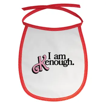 Barbie, i am Kenough, Σαλιάρα μωρού αλέκιαστη με κορδόνι Κόκκινη