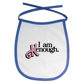 Barbie, i am Kenough, Σαλιάρα μωρού αλέκιαστη με κορδόνι Μπλε