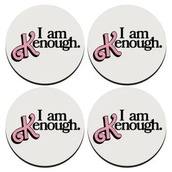 Barbie, i am Kenough, ΣΕΤ 4 Σουβέρ ξύλινα στρογγυλά (9cm)