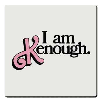 Barbie, i am Kenough, Τετράγωνο μαγνητάκι ξύλινο 6x6cm