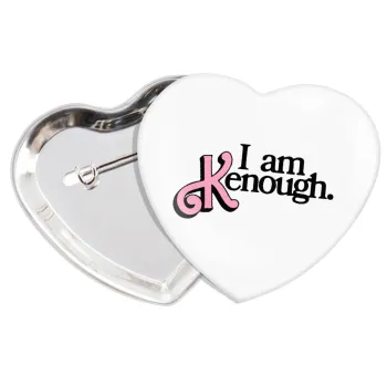 Barbie, i am Kenough, Κονκάρδα παραμάνα καρδιά (57x52mm)