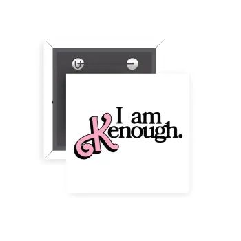 Barbie, i am Kenough, Κονκάρδα παραμάνα τετράγωνη 5x5cm
