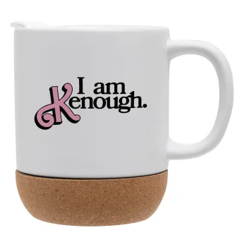 Barbie, i am Kenough, Κούπα, κεραμική με βάση φελού και καπάκι (ΜΑΤ), 330ml