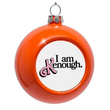Barbie, i am Kenough, Orange Christmas tree ornament bauble 8cm