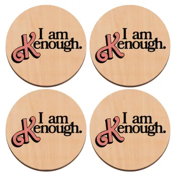 Barbie, i am Kenough, ΣΕΤ x4 Σουβέρ ξύλινα στρογγυλά plywood (9cm)