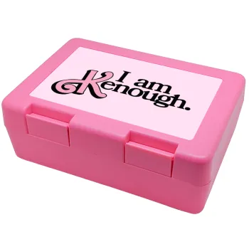 Barbie, i am Kenough, Παιδικό δοχείο κολατσιού ΡΟΖ 185x128x65mm (BPA free πλαστικό)