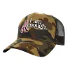 Adult Structured Trucker Hat, with Mesh, (Camouflage) Army (100% COTTON, ADULT, UNISEX, ONE SIZE)
