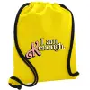 Τσάντα πλάτης πουγκί GYMBAG Κίτρινη, με τσέπη (40x48cm) & χονδρά κορδόνια