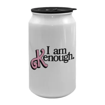 Barbie, i am Kenough, Κούπα ταξιδιού μεταλλική με καπάκι (tin-can) 500ml