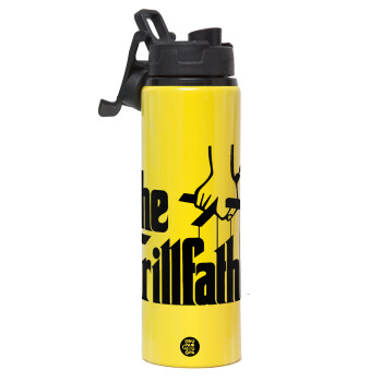 The Grill Father, Μεταλλικό παγούρι νερού με καπάκι ασφαλείας, αλουμινίου 850ml