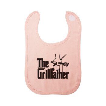 The Grill Father, Σαλιάρα με Σκρατς ΡΟΖ 100% Organic Cotton (0-18 months)
