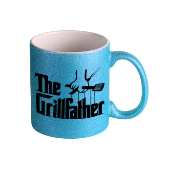 The Grill Father, Κούπα Σιέλ Glitter που γυαλίζει, κεραμική, 330ml