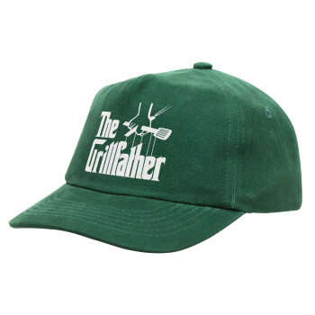 The Grill Father, Children's Baseball Cap, 100% Cotton Drill, GREEN (COTTON, CHILDREN'S, ONE SIZE)