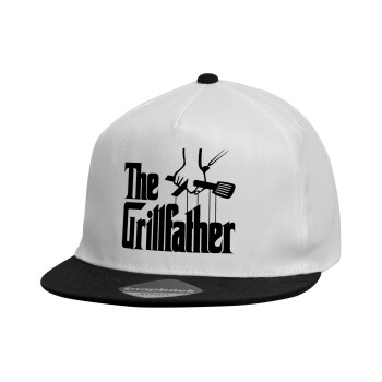 The Grill Father, Καπέλο παιδικό Snapback, 100% Βαμβακερό, Λευκό
