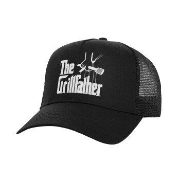 The Grill Father, Καπέλο Ενηλίκων Structured Trucker, με Δίχτυ, Μαύρο (100% ΒΑΜΒΑΚΕΡΟ, ΕΝΗΛΙΚΩΝ, UNISEX, ONE SIZE)