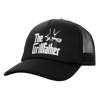The Grill Father, Καπέλο Ενηλίκων Soft Trucker με Δίχτυ Μαύρο (POLYESTER, ΕΝΗΛΙΚΩΝ, UNISEX, ONE SIZE)