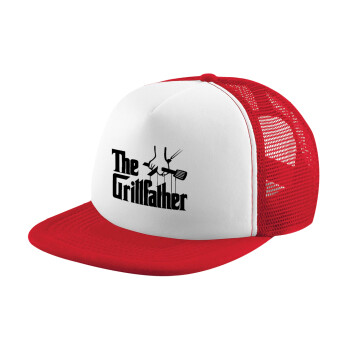 The Grill Father, Καπέλο Soft Trucker με Δίχτυ Red/White 