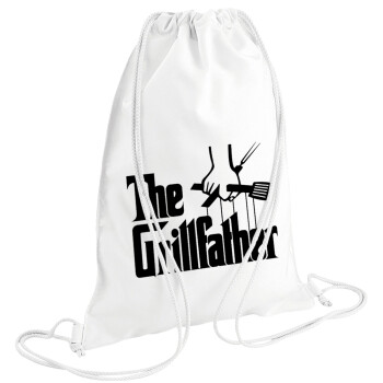 The Grill Father, Backpack pouch GYMBAG white (28x40cm)