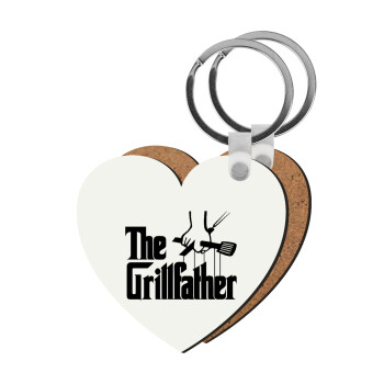 The Grill Father, Μπρελόκ Ξύλινο καρδιά MDF