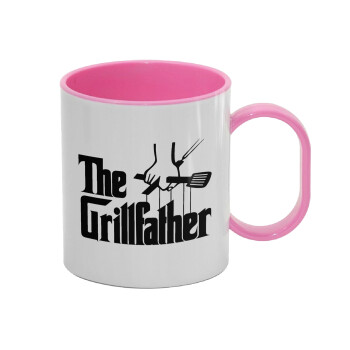 The Grill Father, Κούπα (πλαστική) (BPA-FREE) Polymer Ροζ για παιδιά, 330ml