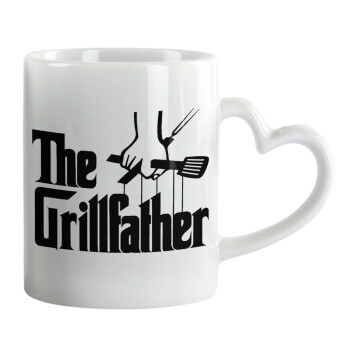 The Grill Father, Mug heart handle, ceramic, 330ml