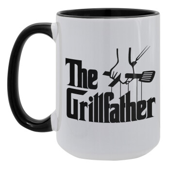 The Grill Father, Κούπα Mega 15oz, κεραμική Μαύρη, 450ml